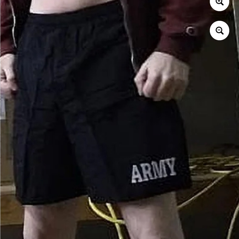 Retro Army military PT running short trunks